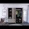 Tuhome Bolton 160 Armoire, 6 Shelves, 2 Door Cabinets, 2 Mirrors, 2 Drawers, Rod, Black/Light Gray CWZ5951 - alternate 1